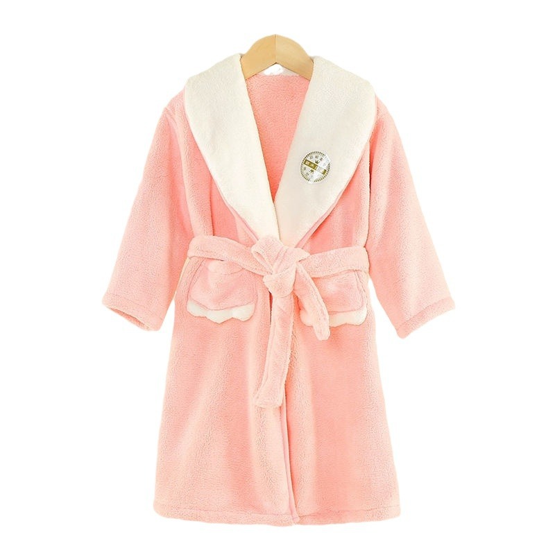 Baby Gown Nightwear - 어린이 만화 가운 겨울 산호 양털