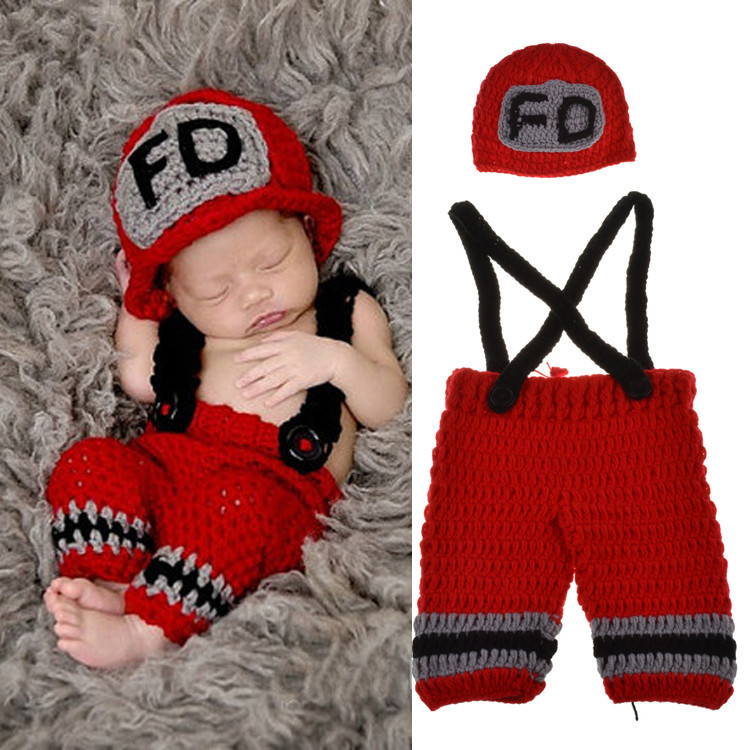 Baby Clothing Crochet - 수제 크로셰 신생아 남아 사진 촬영