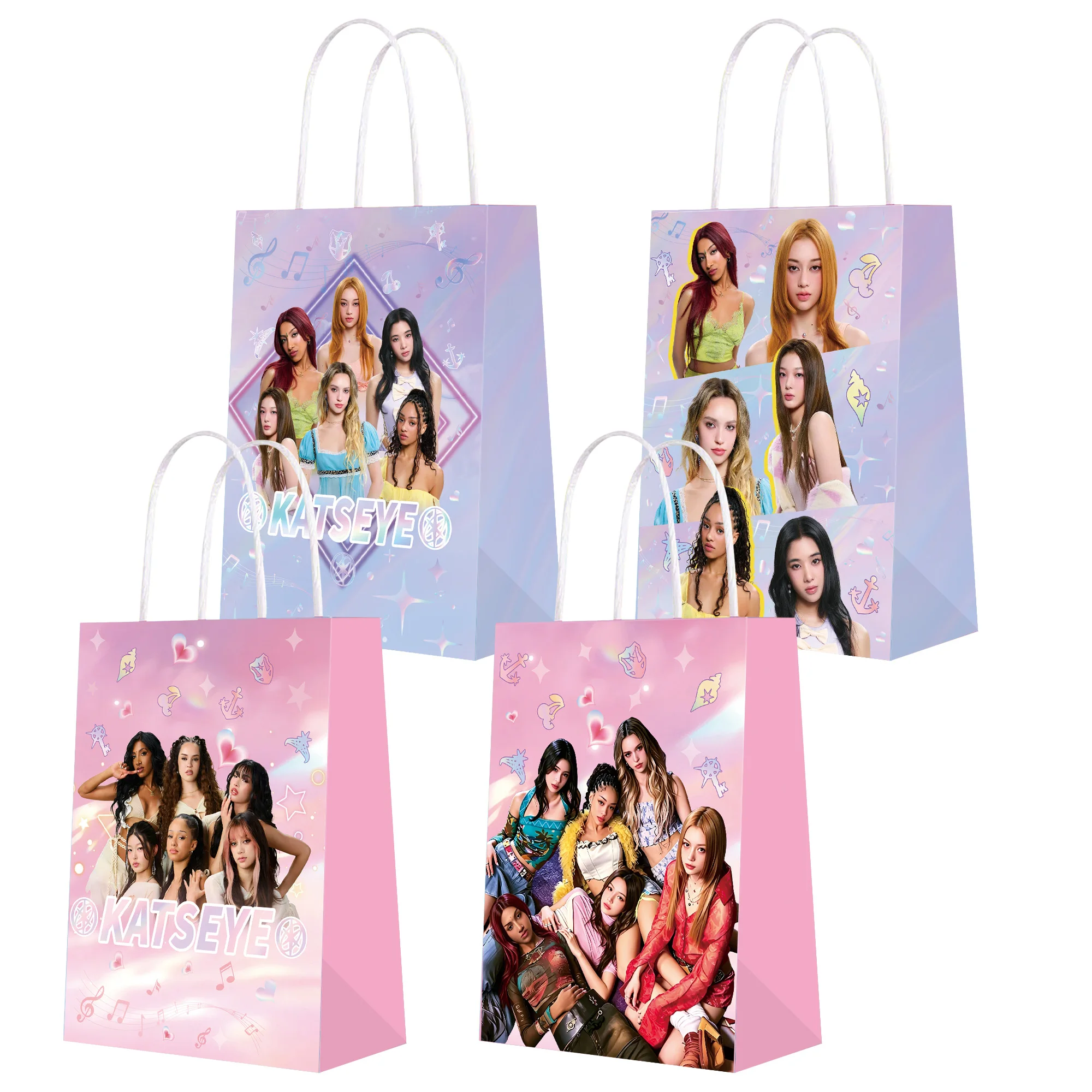 Baby Clothing Bag - 12개/세트, 캣아이 핸드백, K팝 걸 그룹