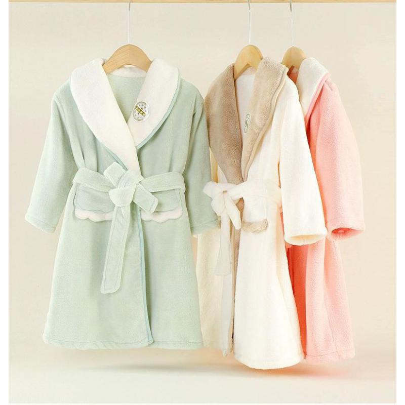 어린이 만화 가운 겨울 산호 양털 잠옷 아기 빠른 건조 - Baby Gown Nightwear 리뷰 및 가격