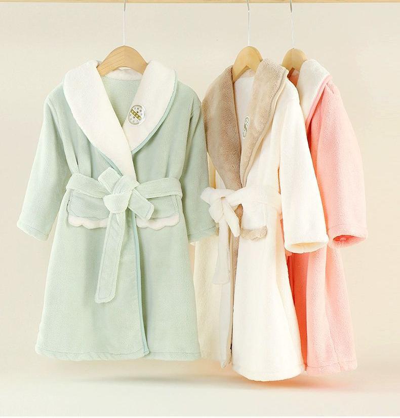 어린이 만화 가운 겨울 산호 양털 잠옷 아기 빠른 건조 - Baby Gown Nightwear 리뷰 및 가격
