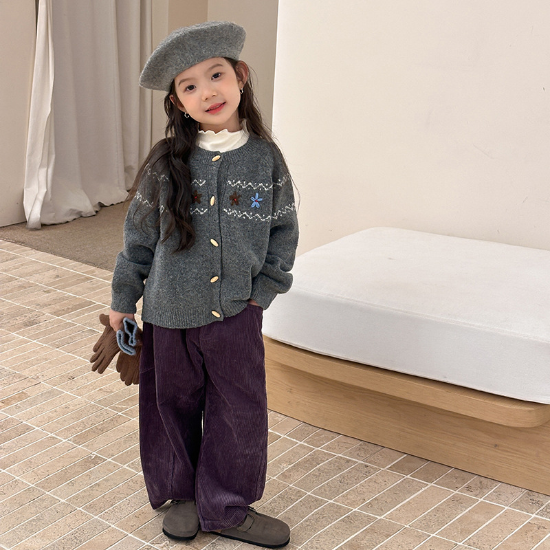 2025 가을 신상 여아 수제 레트로 작은 꽃무늬 스웨 - Baby Clothing Boutique 리뷰 및 가격