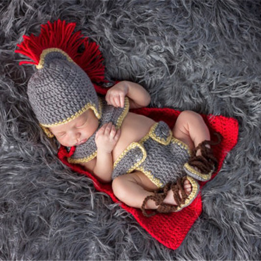 수제 크로셰 신생아 남아 사진 촬영 의상 중세 전사 기 - Baby Clothing Crochet 리뷰 및 가격