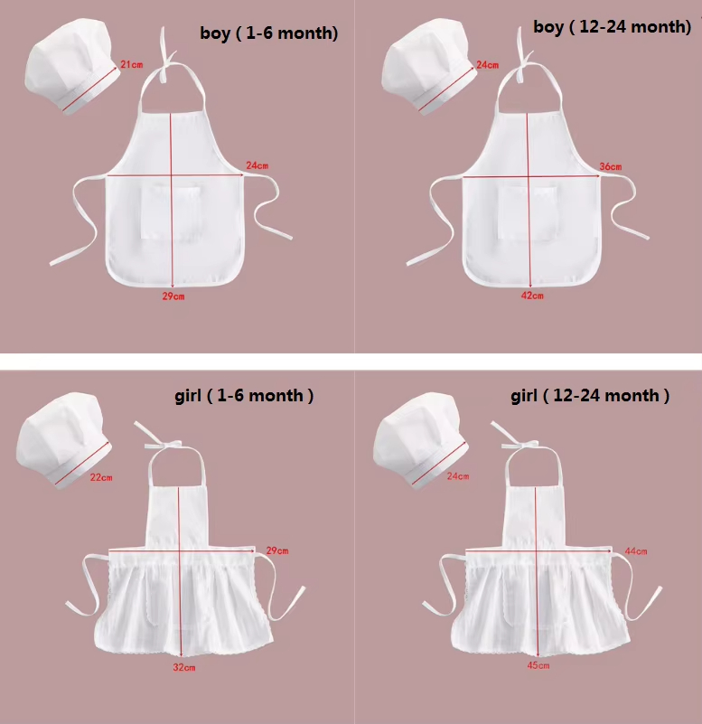 신생아 아기 요리사 의상 사진 소품 유아 앞치마 모자  - Baby Clothing Gender Neutral 리뷰 및 가격