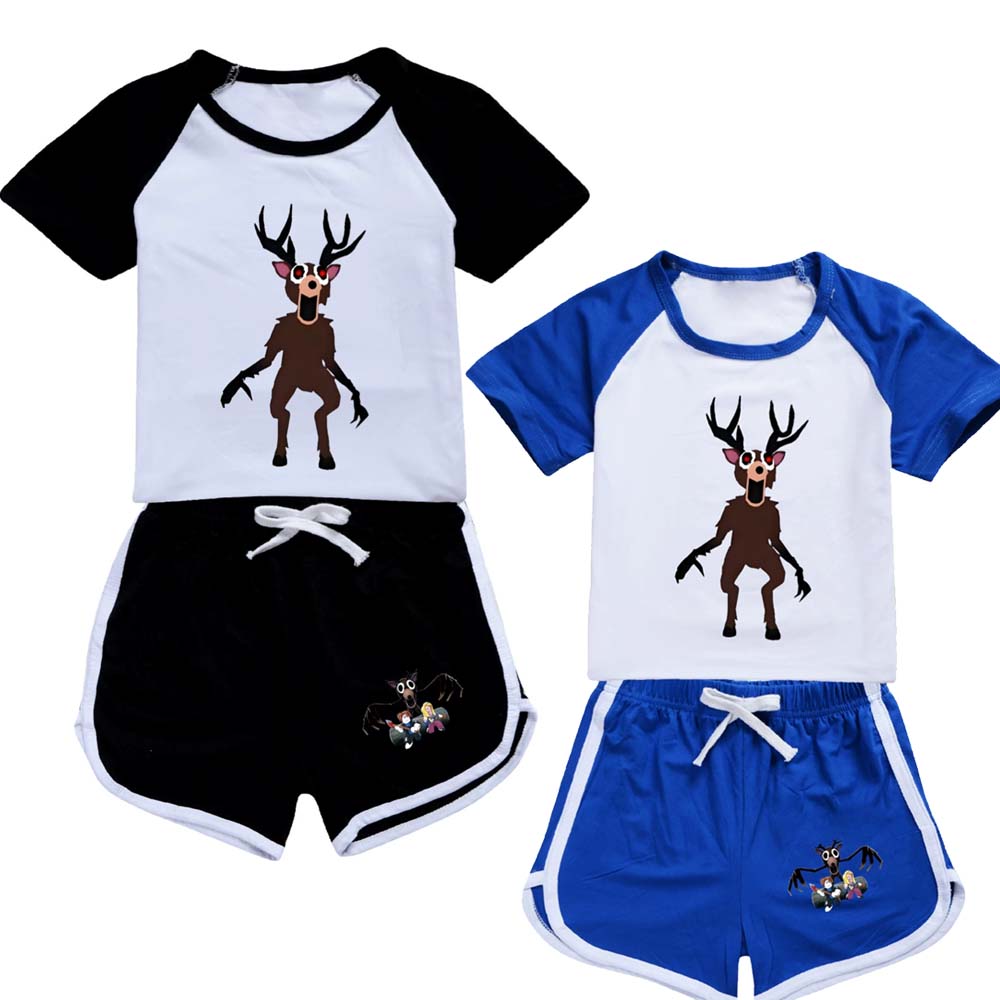 숲속의 99 밤 사슴 잠옷 세트 여름 어린이 반팔 티셔 - Baby Clothing Unit 리뷰 및 가격