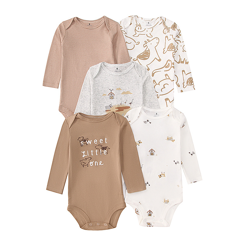 신생아 바디수트 면 5종 만화 스트라이프 유니섹스 아기 - Baby Clothing Gender Neutral 리뷰 및 가격
