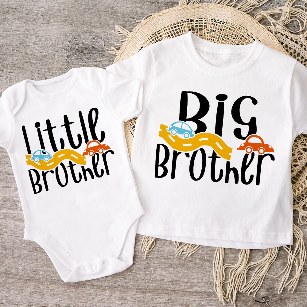 큰 형제 작은 형제 가족 일치하는 어린이 옷 반팔 티셔 - Baby Clothing Crochet 리뷰 및 가격