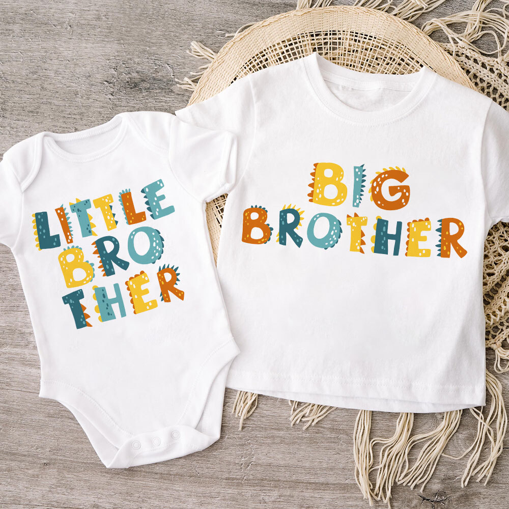 큰 형제 작은 형제 가족 일치하는 어린이 옷 반팔 티셔 - Baby Clothing Crochet 리뷰 및 가격
