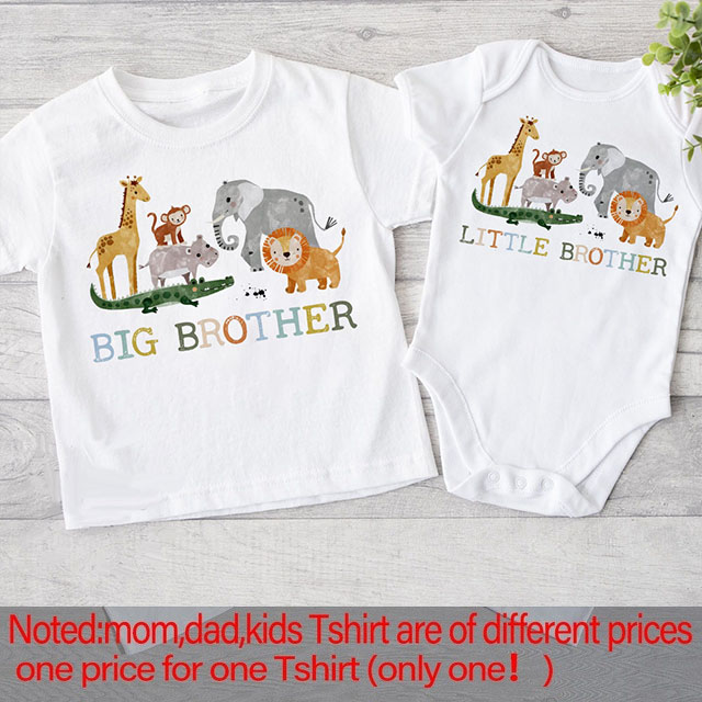 큰 형제 형제 매칭 옷, 사파리 동물 인쇄, 형제 셔츠 - Baby Clothing Crochet 리뷰 및 가격