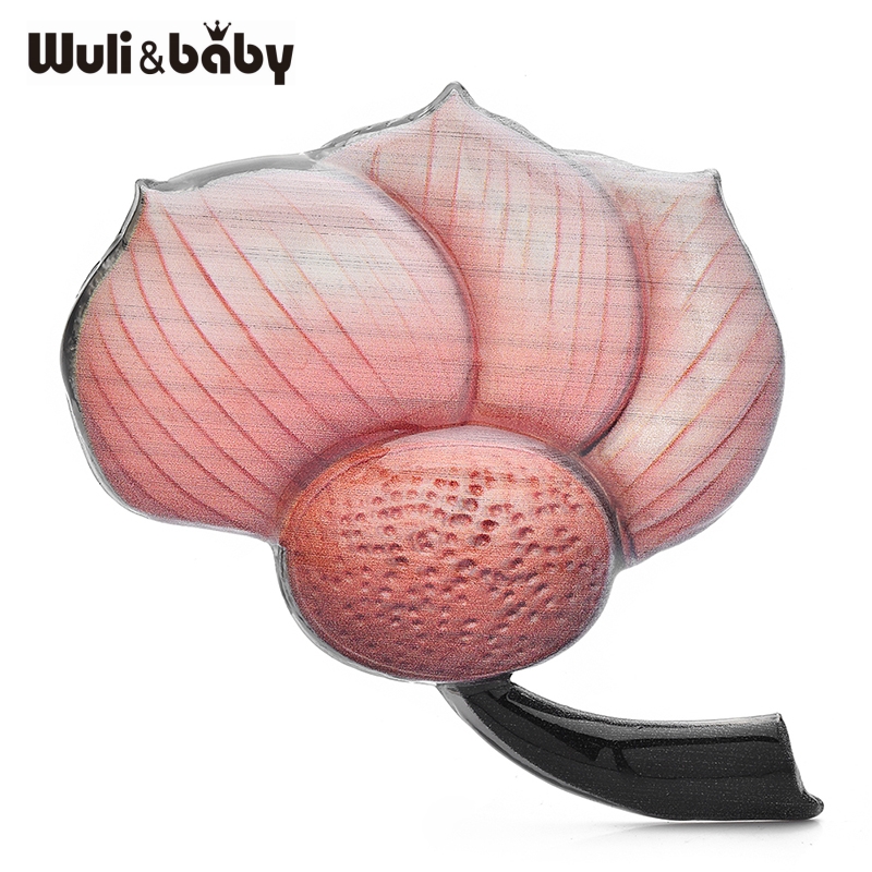 Wuli&baby 아름다운 연꽃 브로치 3색 식물 브로 - Baby Clothing Bag 리뷰 및 가격