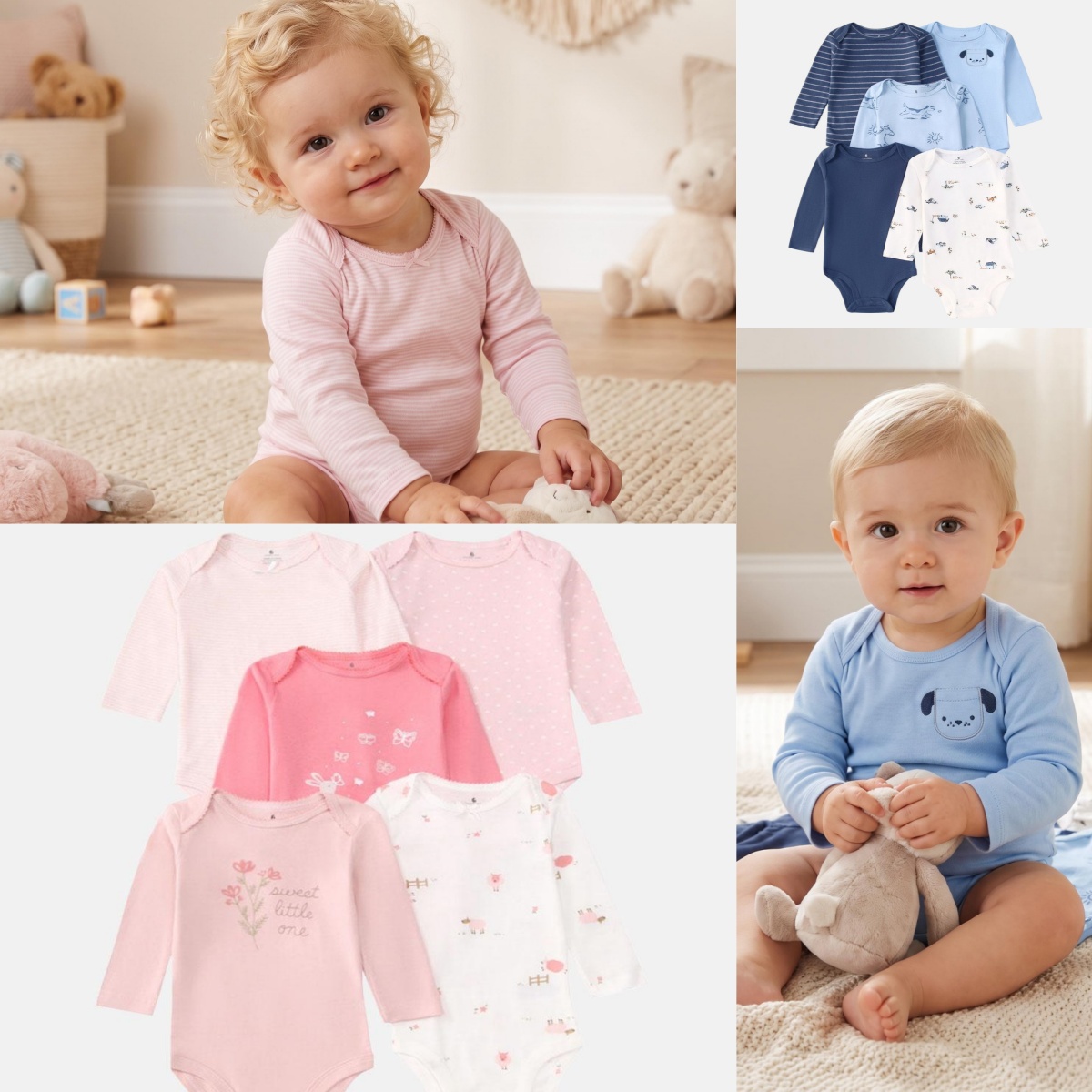 5 PCS 아기 소년 소녀 바디 슈트 긴 소매 100% - Baby Clothing Gender Neutral 리뷰 및 가격
