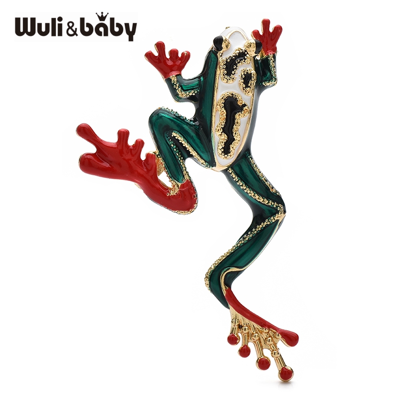 Wuli&baby 빈티지 귀여운 개구리 브로치 점핑 에 - Baby Clothing Bag 리뷰 및 가격