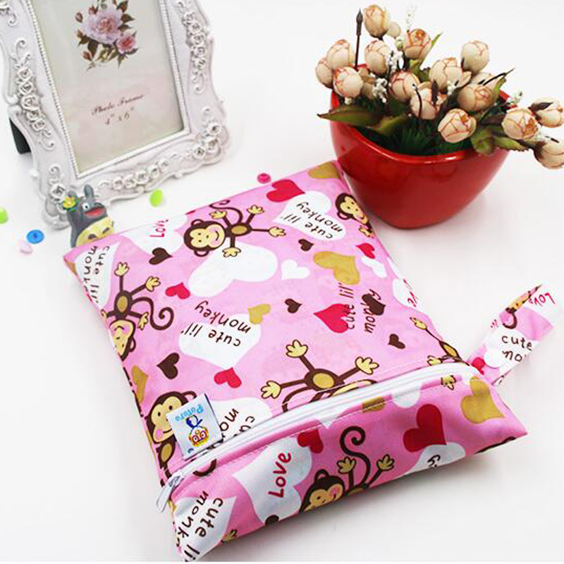 방수 재사용 가능한 젖은 가방 인쇄 된 포켓 기저귀 주 - Baby Clothing Bag 리뷰 및 가격