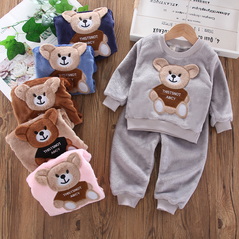 새로운 겨울 아기 소녀 소년 홈웨어 세트 가을 패션 플 - Baby Clothing Crochet 리뷰 및 가격