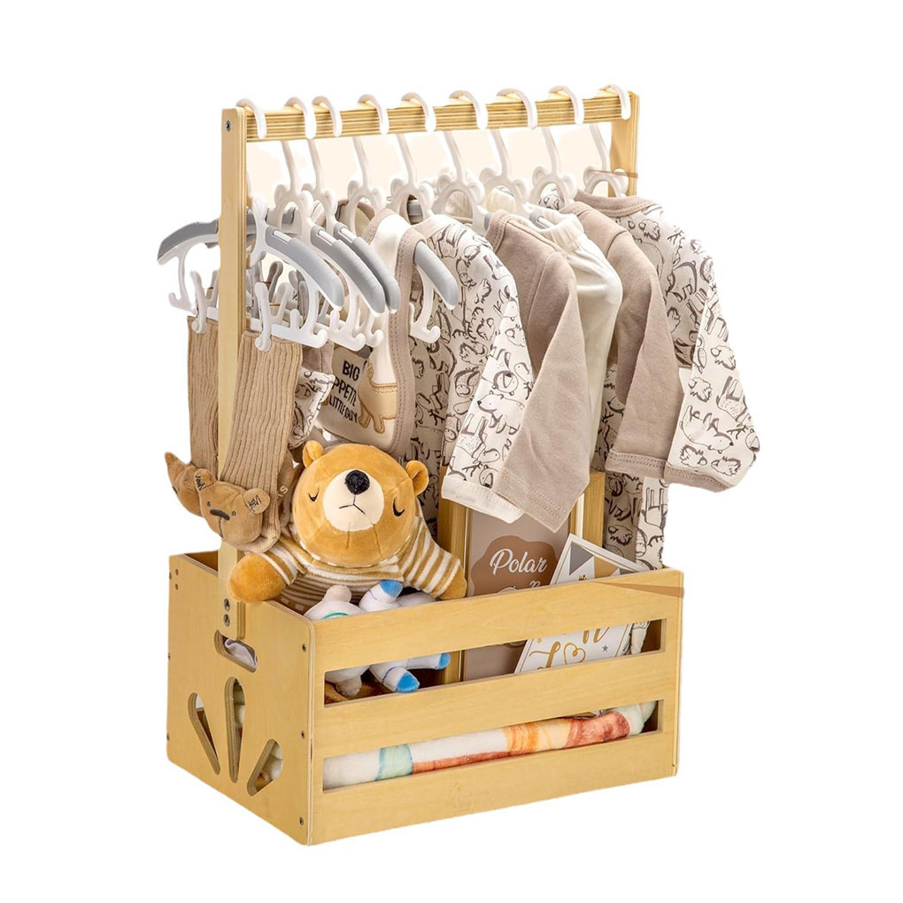 단단한 나무 손잡이가 있는 2025 큰 나무 아기 제품 - Baby Clothing Rack 리뷰 및 가격